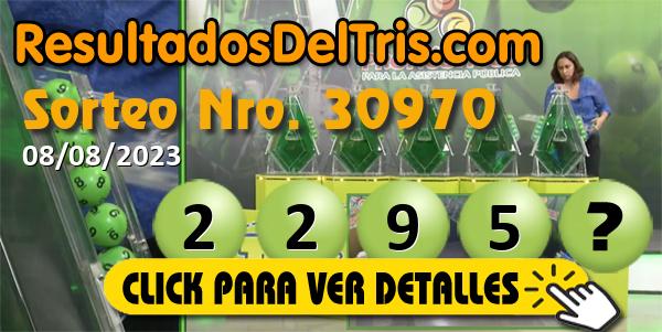Resultado sorteo Tris Extra 30970.Gana miles de pesos