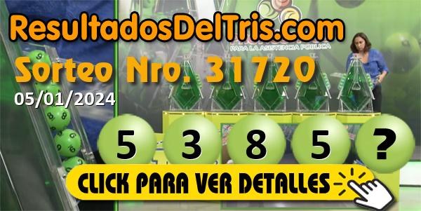 Resultado sorteo Tris Extra 31720.Gana miles de pesos