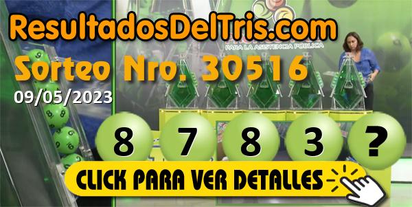Resultado sorteo Tris De las Siete 30516.Gana miles de pesos